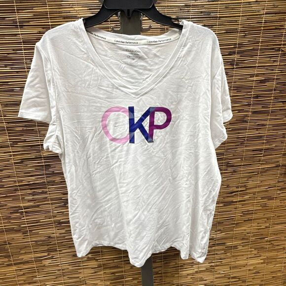 Calvin Klein Plus Womens Crewneck Knit T-Shirt Size 2X - Picture 2 of 3